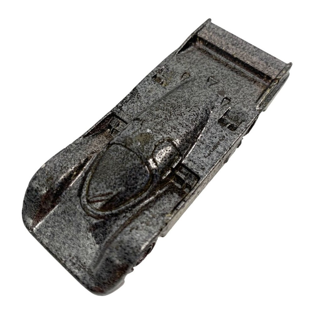 Vintage Unobtainium Die Cast Metal Car Model 3" X 1.25" Black Racing Design